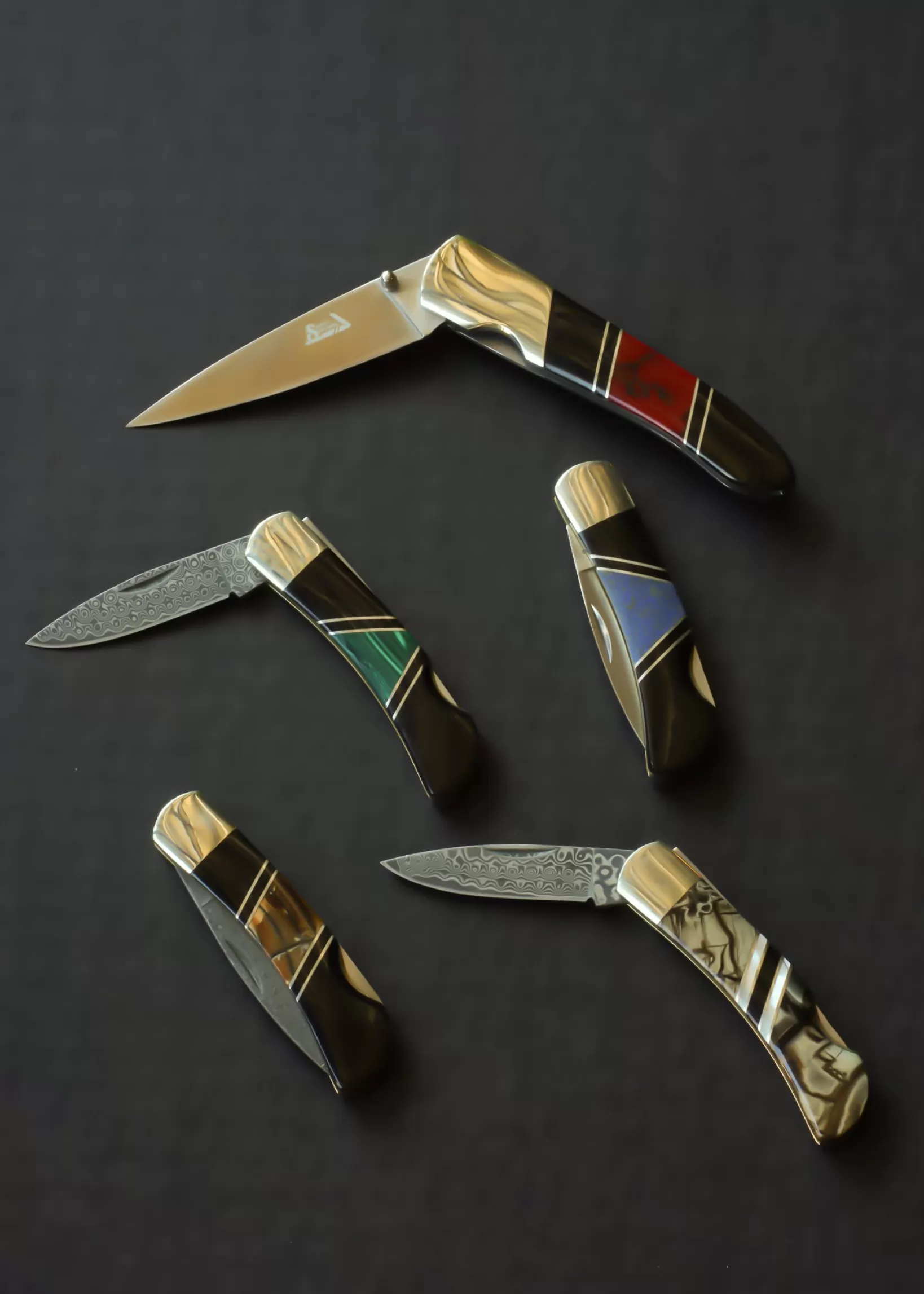 Fashion Santa Fe Stoneworks 3" Damascus Steel Knife - Mammoth Tusk