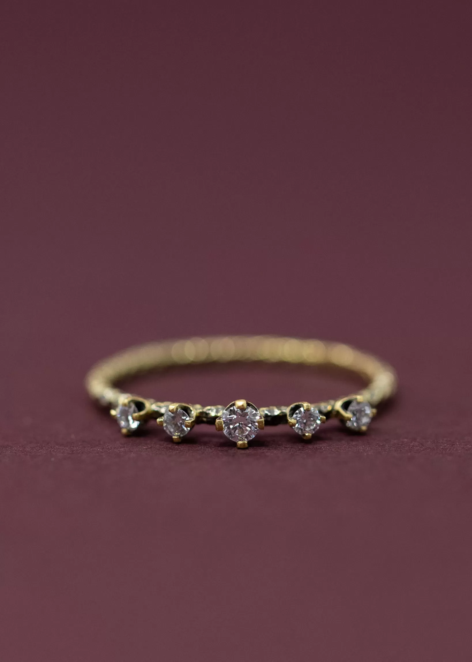New Satomi Kawakita Jewelry Satomi Kawakita Homespun Five Stone White Diamond Ring